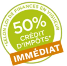 50% réduction d'impôt immédiat + qualification logo