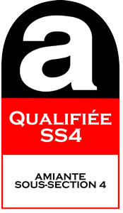Amiante SS4 + qualification logo